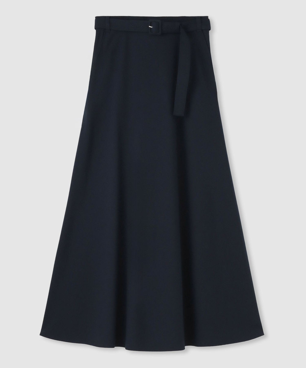 allureville サキソニーベルテッドナロースカート ネイビー (65)