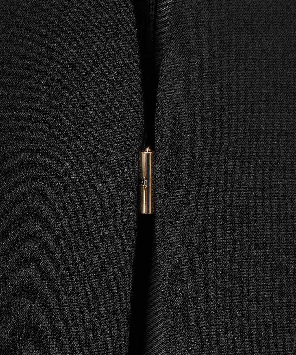 LOULOU WILLOUGHBY 【LOULOU WILLOUGHBY】ダブルクロスノーカラージャケット ブラック (95)