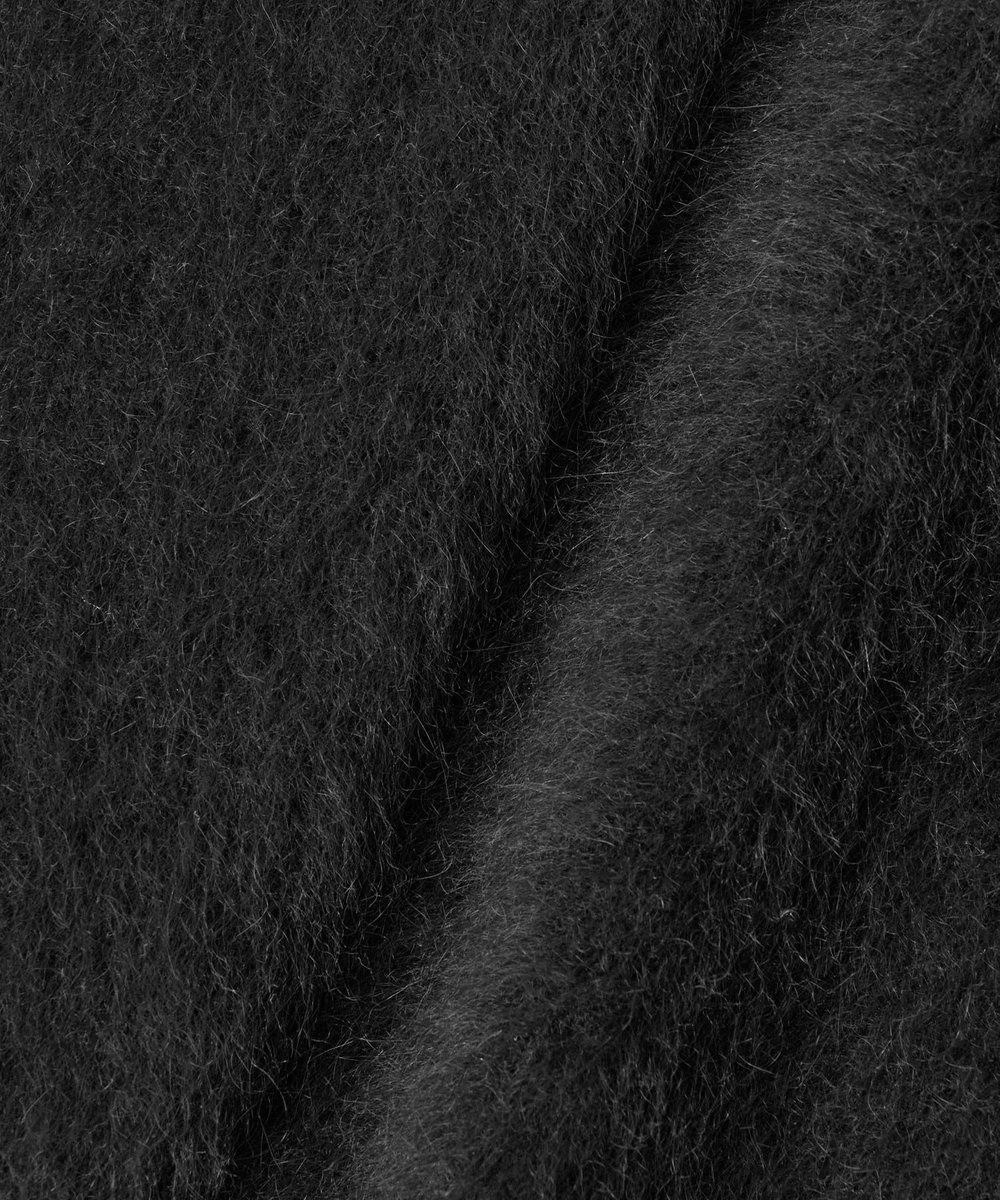 LOULOU WILLOUGHBY 【LOULOU WILLOUGHBY】カシミヤブレンドファー加工Ｖカーディガン ブラック (95)