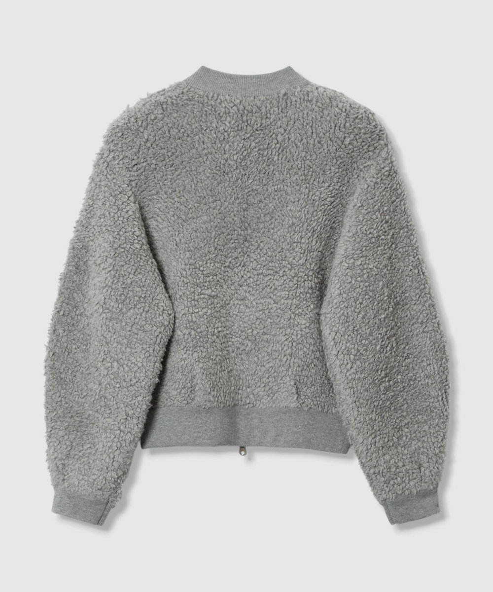 allureville ニットボアブルゾン グレー (92)