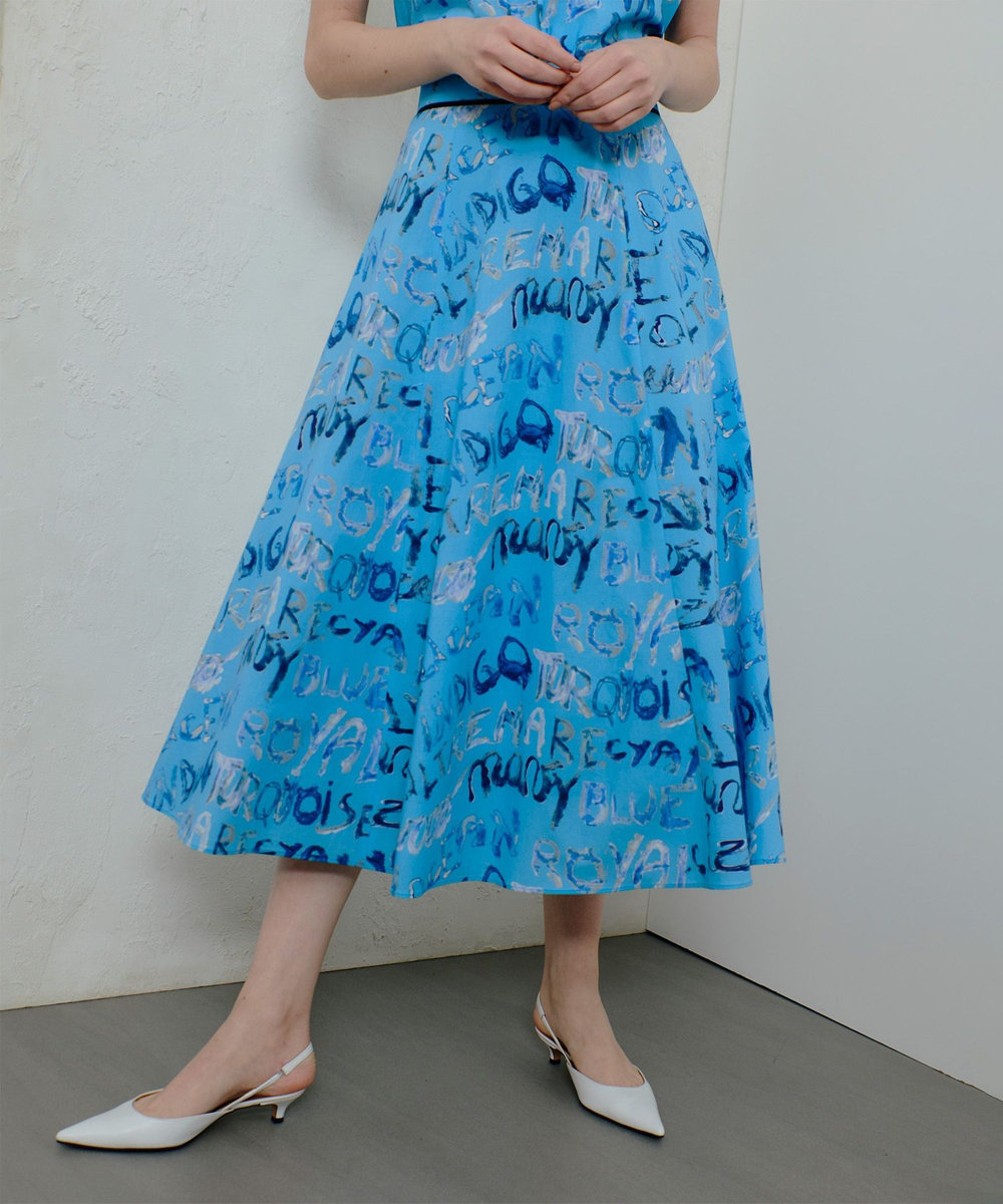 allureville PONTOGLIOフレアスカート ブルー (61)