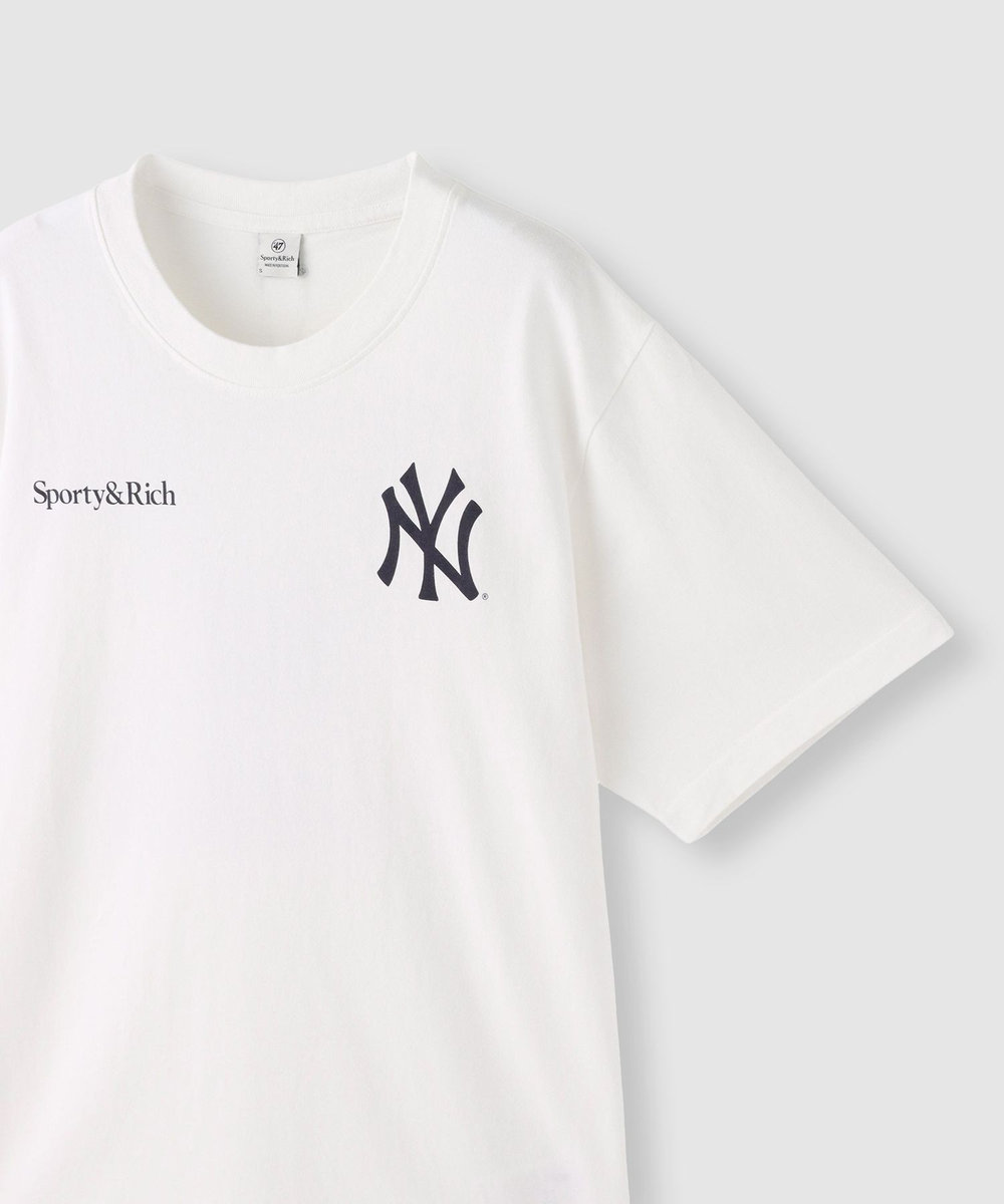 buying 【SPORTY&RICH(スポーティーアンドリッチ)】YANKEES ARCH TSHIRTS ホワイト (01)