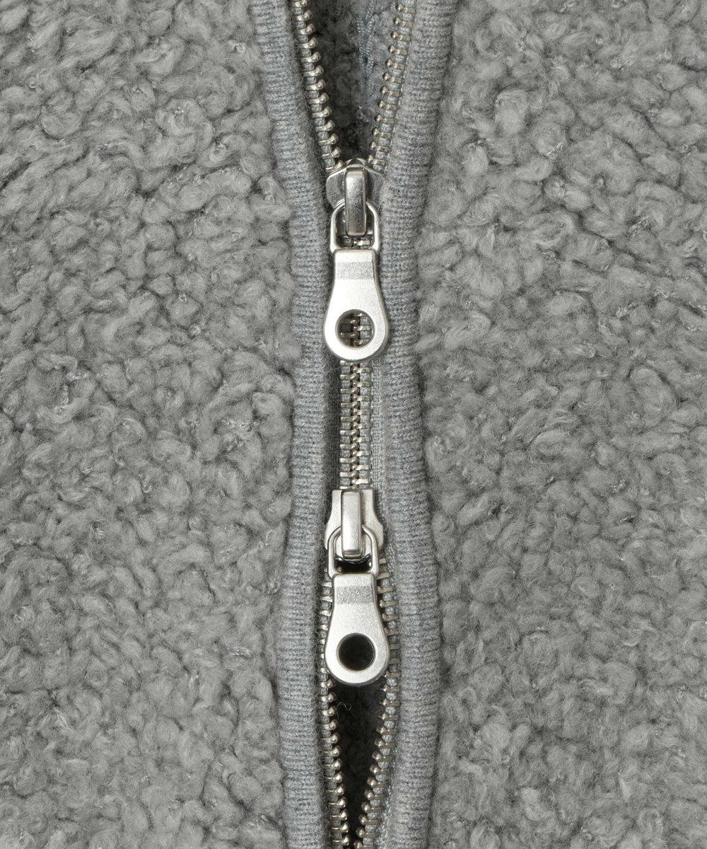 allureville ニットボアブルゾン グレー (92)