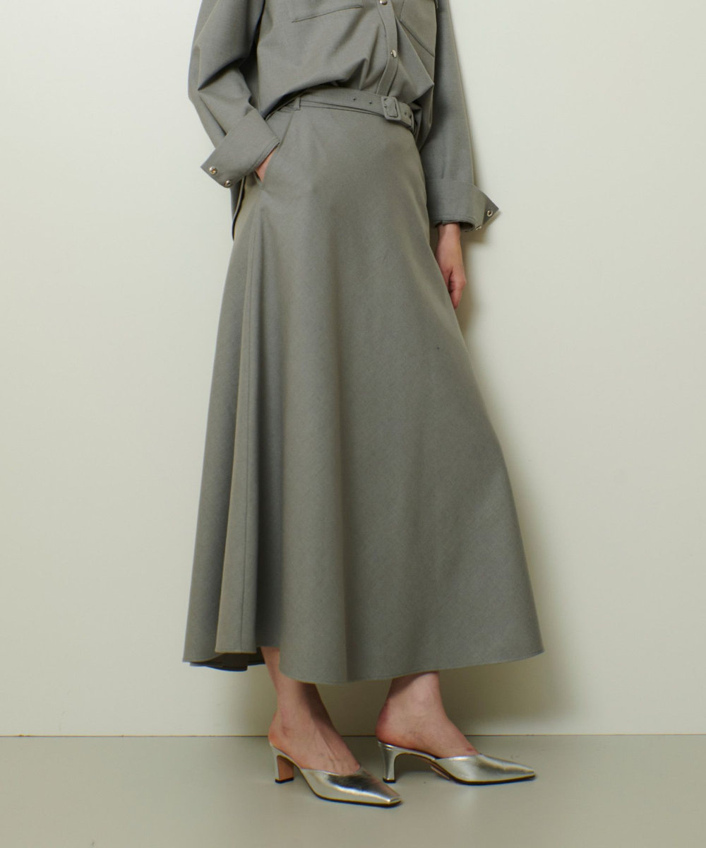 サキソニーベルテッドナロースカート|allureville OFFICIAL SITE