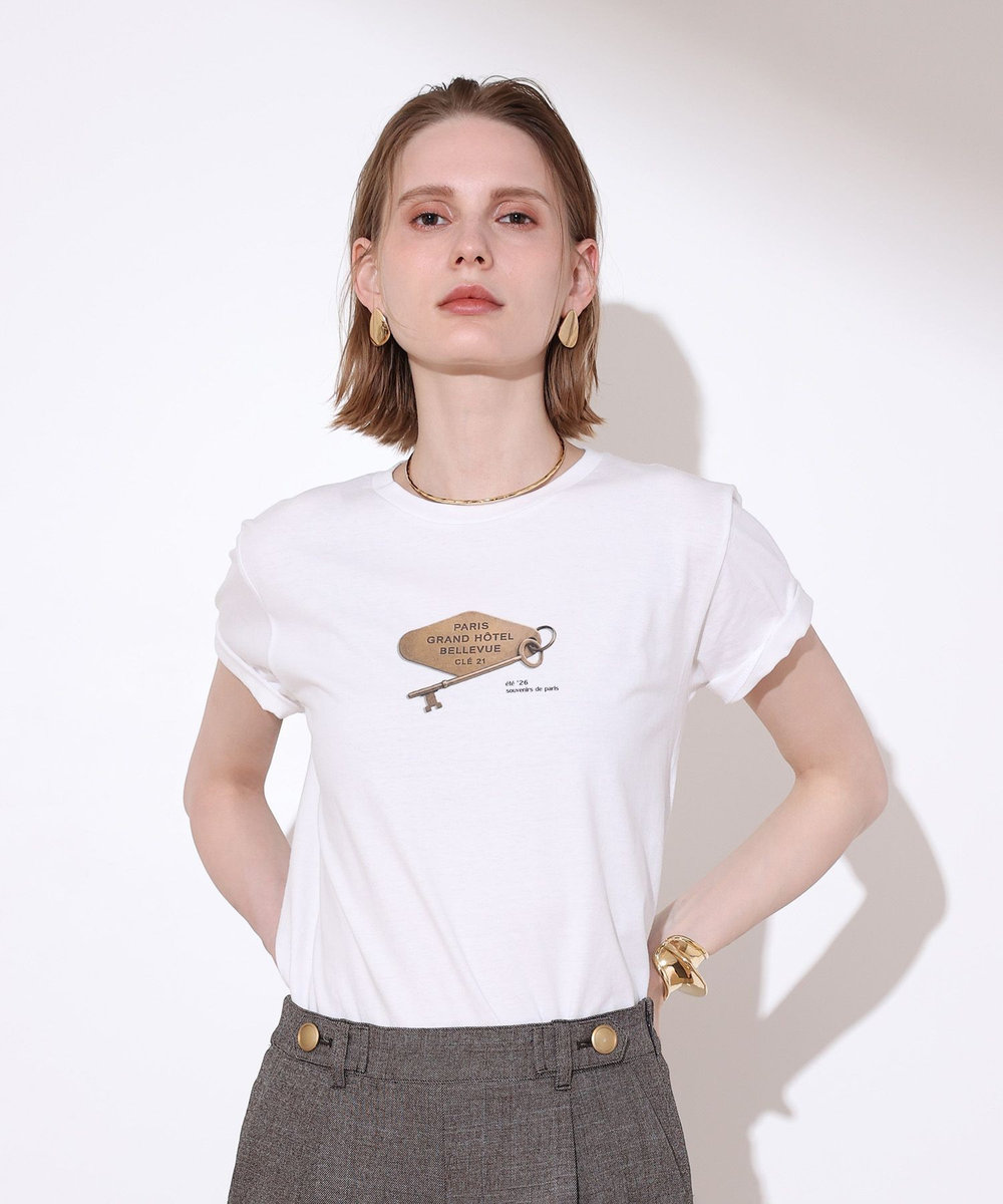 allureville キープリントＴシャツ オフホワイト (02)