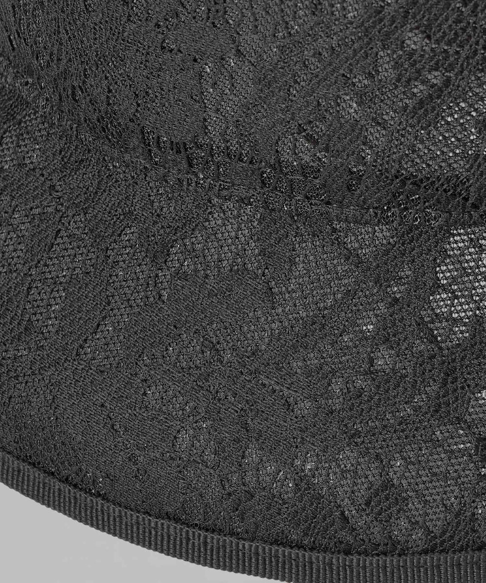 LOULOU WILLOUGHBY 【LOULOU WILLOUGHBY】レーシーバケットハット ブラック (95)