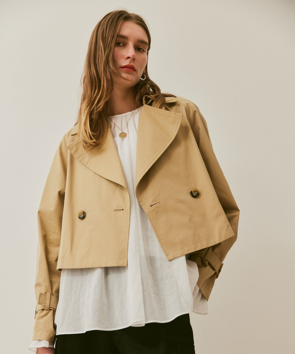 【タグ付き未使用品】アルアバイル　ショートトレンチコート　サイズ2　2024SS ショートトレンチコート|allureville OFFICIAL SITE / ONLINE SHOP