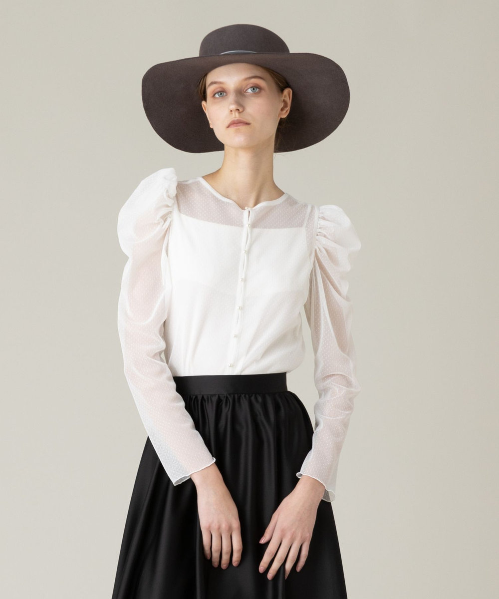 LOULOU WILLOUGHBY】ドットチュールジコスリーブプルオーバー