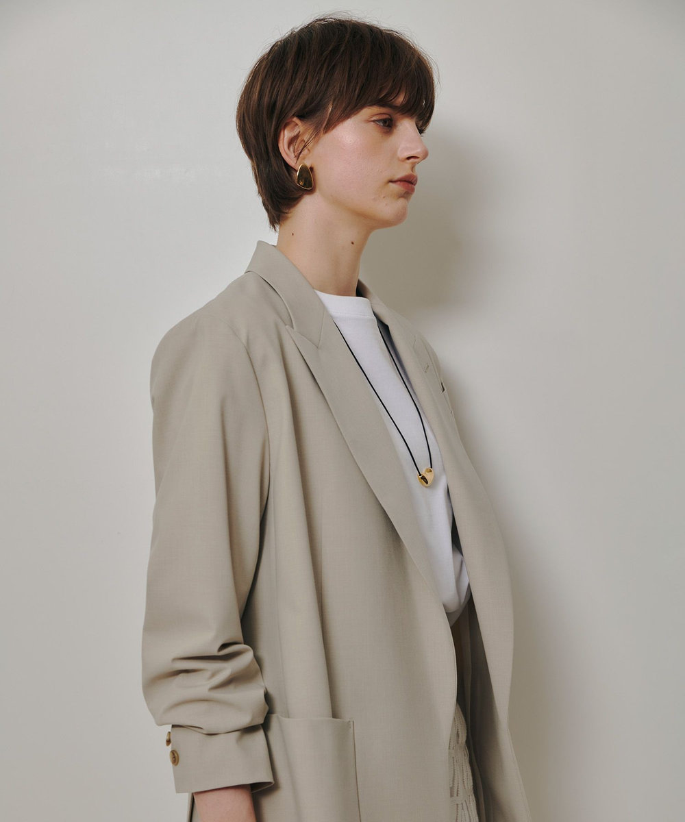 allureville 【WEB・ルミネ別注】ボタンレスジャケット グレージュ (15)