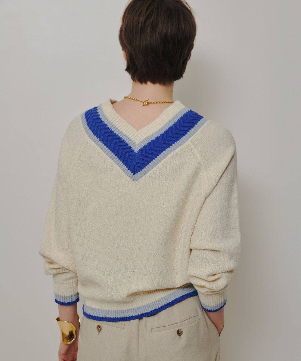 allureville コットンブークレーチルデンニット ブルー系 (68)