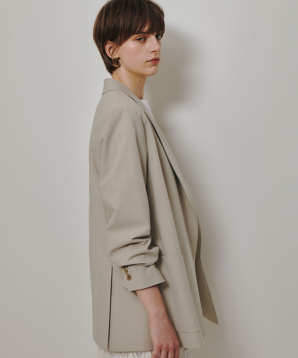 allureville 【WEB・ルミネ別注】ボタンレスジャケット グレージュ (15)