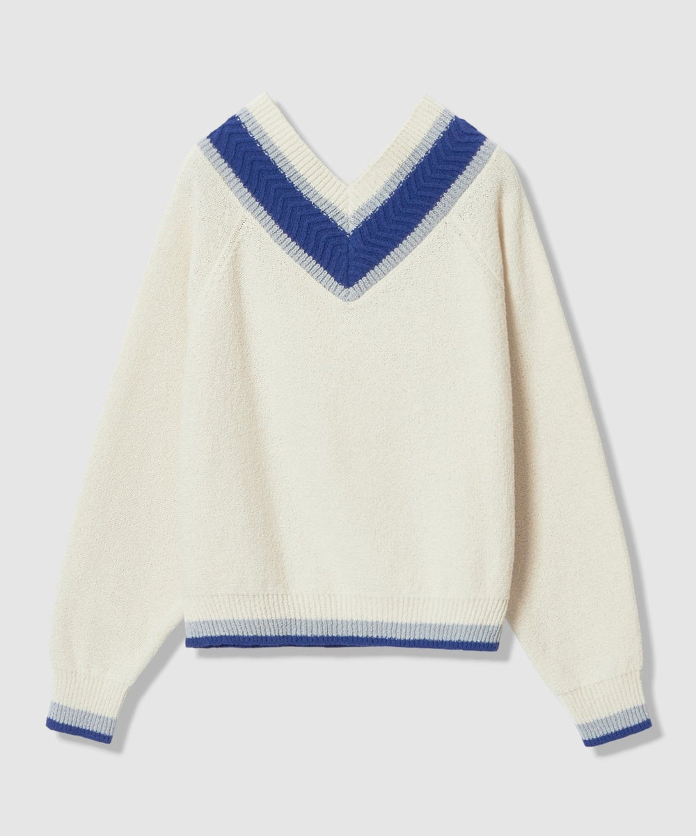 allureville コットンブークレーチルデンニット ブルー系 (68)