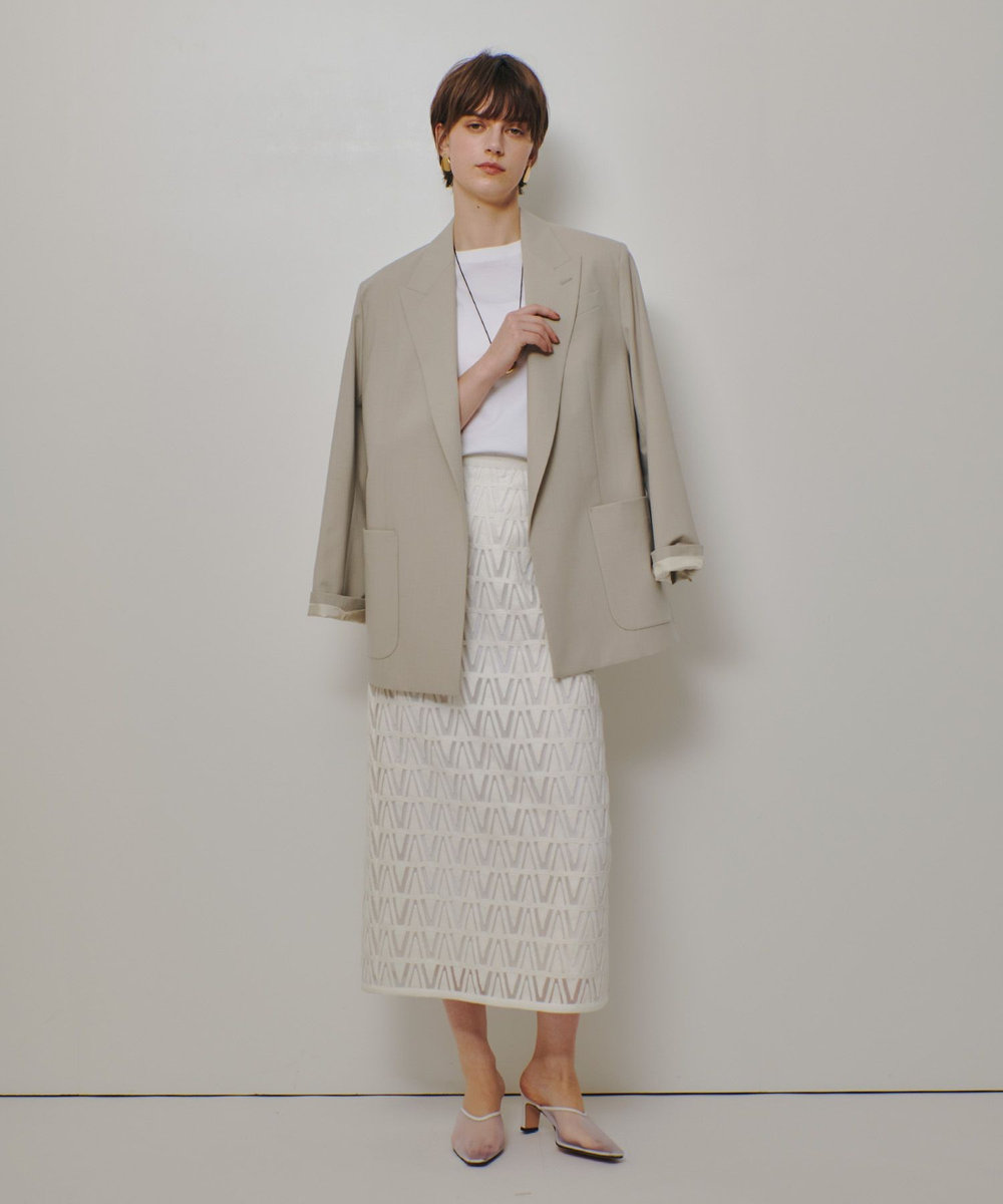 allureville 【WEB・ルミネ別注】ボタンレスジャケット グレージュ (15)