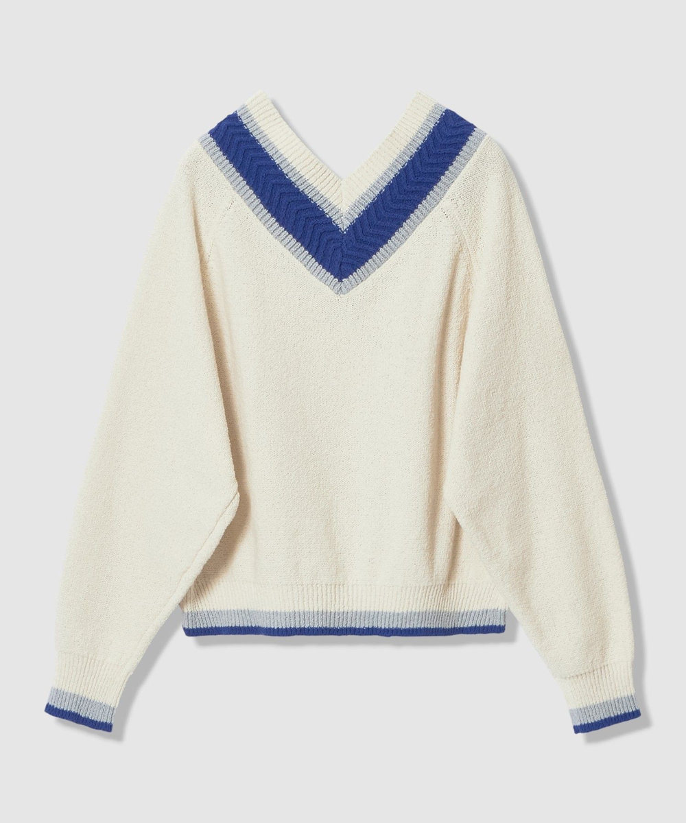 allureville コットンブークレーチルデンニット ブルー系 (68)