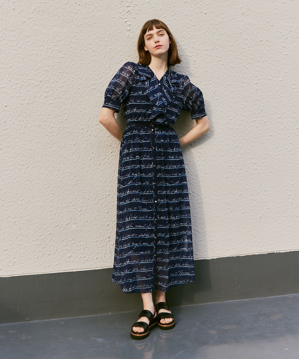 LOULOU WILLOUGHBY RATTIレタードボーダーワンピース美品 LOULOU WILLOUGHBY】RATTIレタードボーダーワンピース|allureville