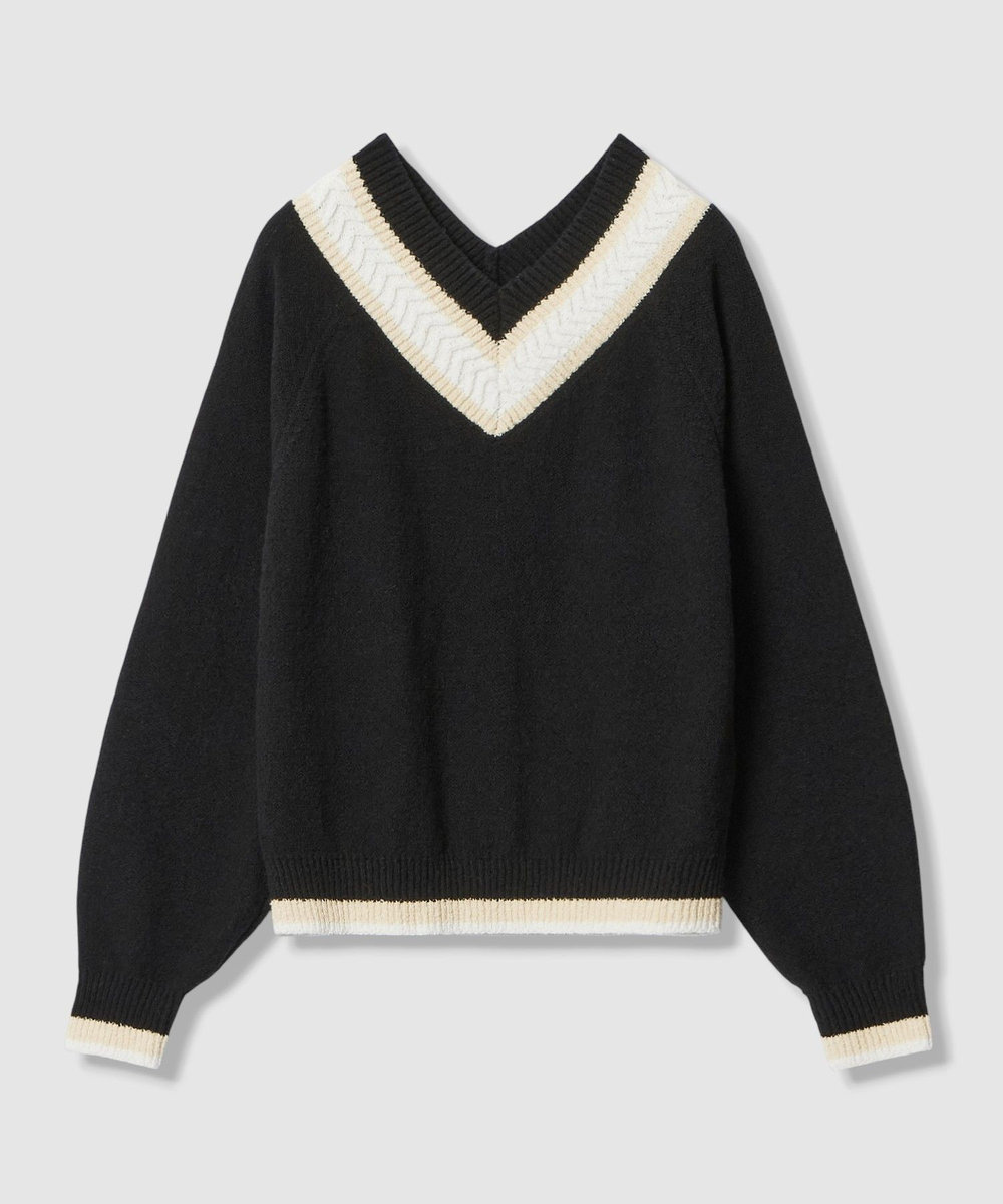 allureville コットンブークレーチルデンニット ブラック系 (98)