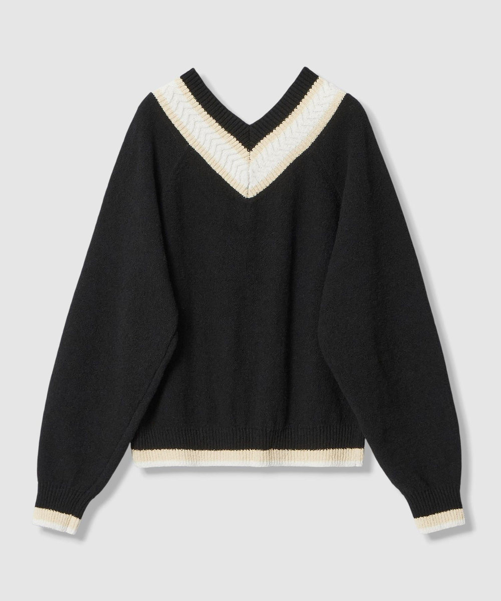 allureville コットンブークレーチルデンニット ブラック系 (98)