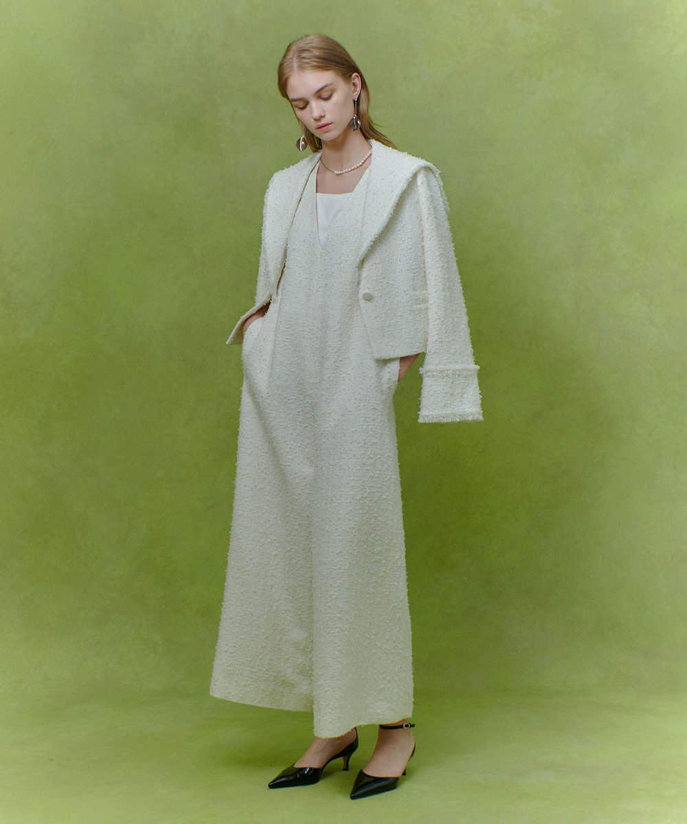 LOULOU WILLOUGHBY 【LOULOU WILLOUGHBY】ファンシーツイードセーラージャケット オフホワイト (02)