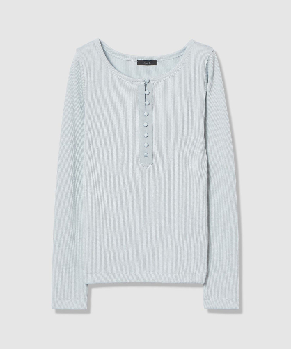allureville テレコヘンリーネックプルオーバー サックス (63)