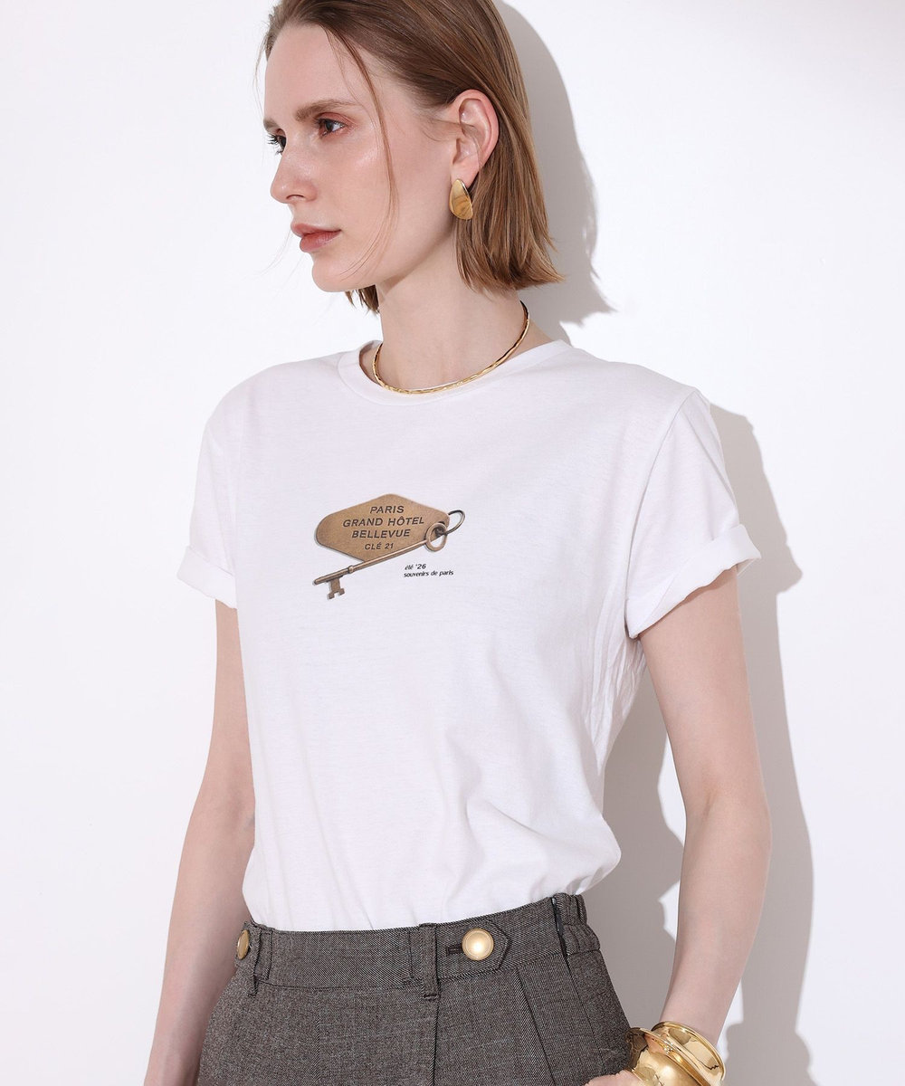 allureville キープリントＴシャツ オフホワイト (02)