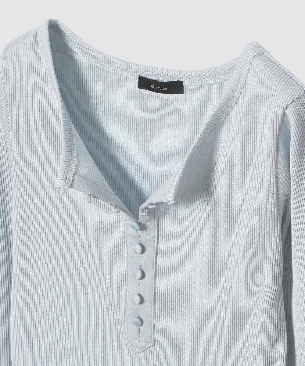 allureville テレコヘンリーネックプルオーバー サックス (63)