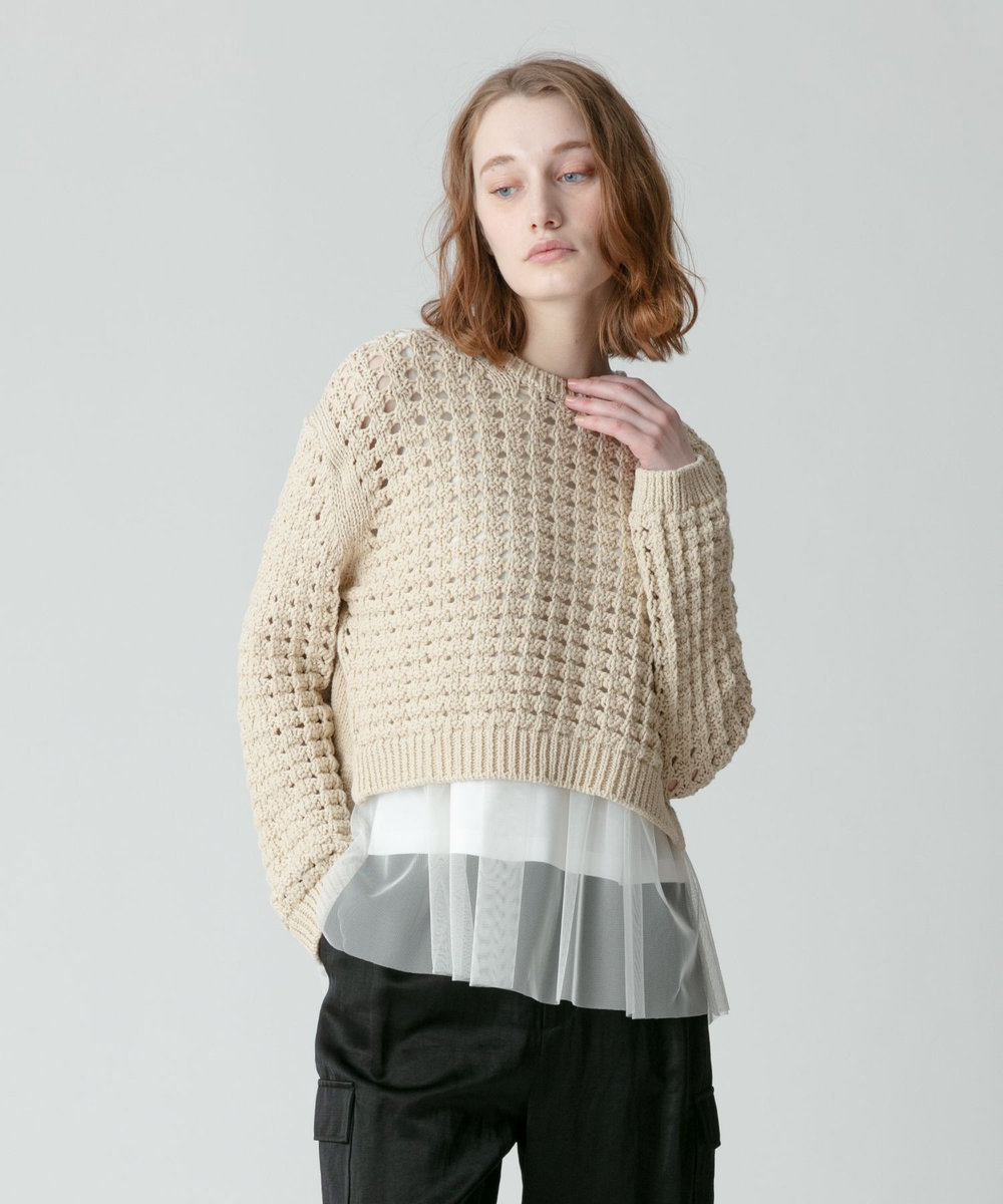 コットンリリーメッシュプルオーバー|allureville OFFICIAL SITE