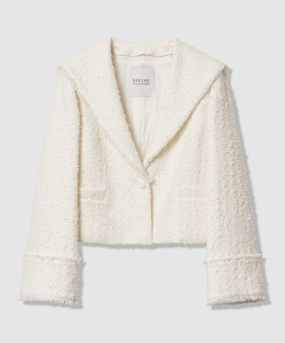LOULOU WILLOUGHBY 【LOULOU WILLOUGHBY】ファンシーツイードセーラージャケット オフホワイト (02)