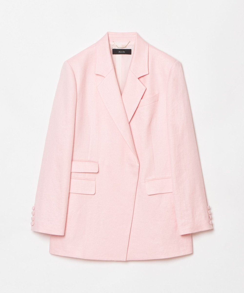 allureville リオペルアシメフラップポケットジャケット ライトピンク (42)
