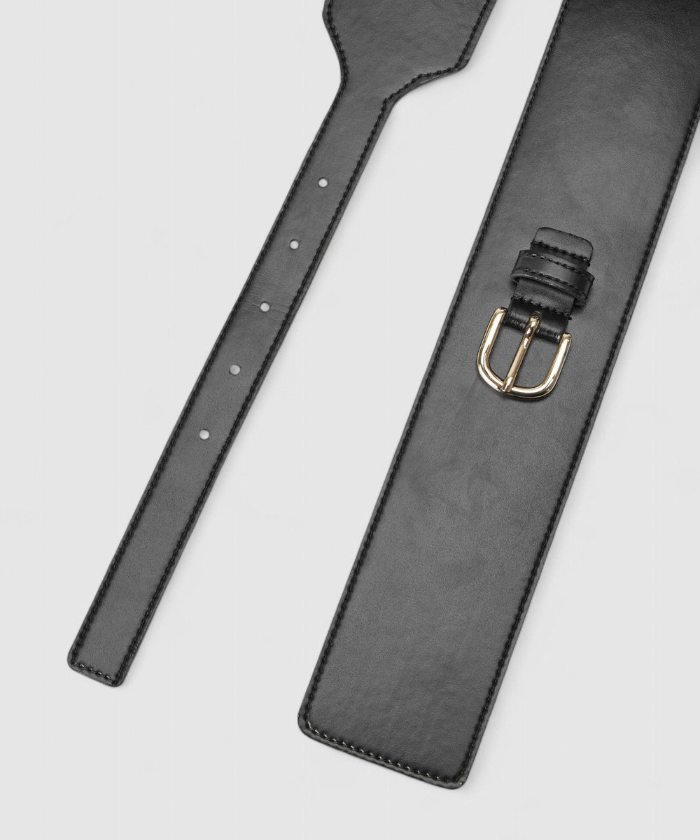 LOULOU WILLOUGHBY 【LOULOU WILLOUGHBY】ワイドベルト ブラック (95)