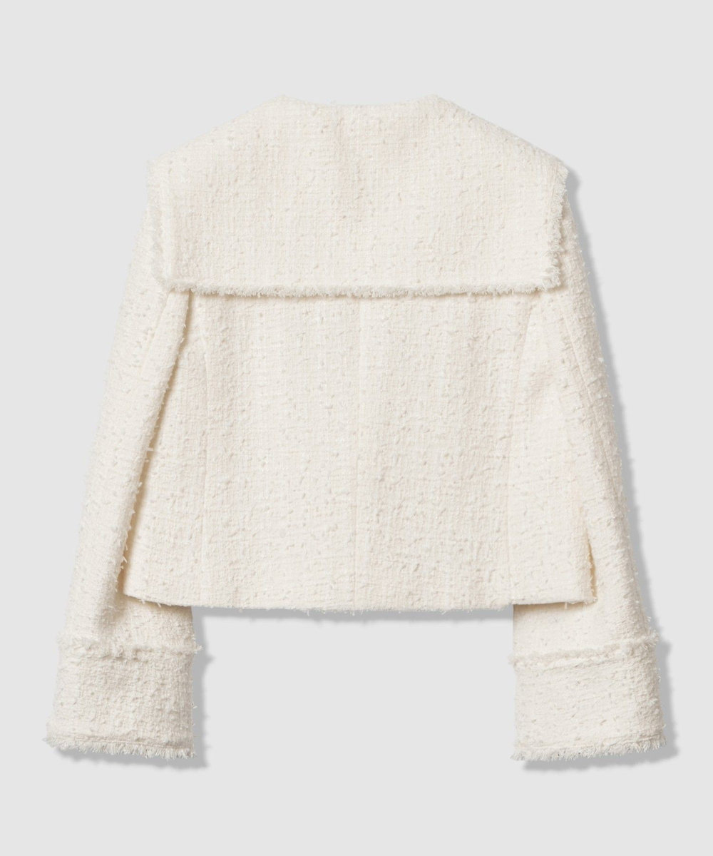 LOULOU WILLOUGHBY 【LOULOU WILLOUGHBY】ファンシーツイードセーラージャケット オフホワイト (02)