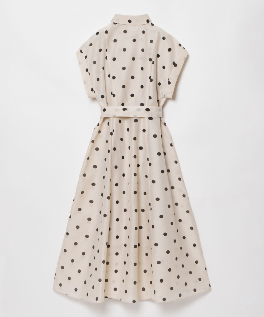 LOULOU WILLOUGHBY 【LOULOU WILLOUGHBY】オーガンドットウエストリボンワンピース ホワイト系 (08)