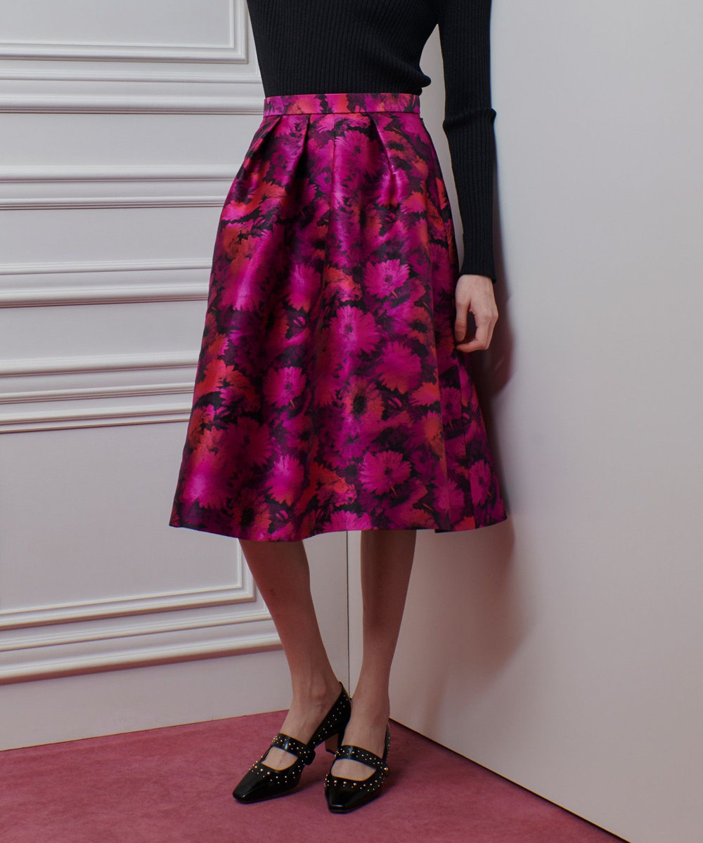 LOULOU WILLOUGHBY】LIMONTAジャガードフレアスカート|allureville