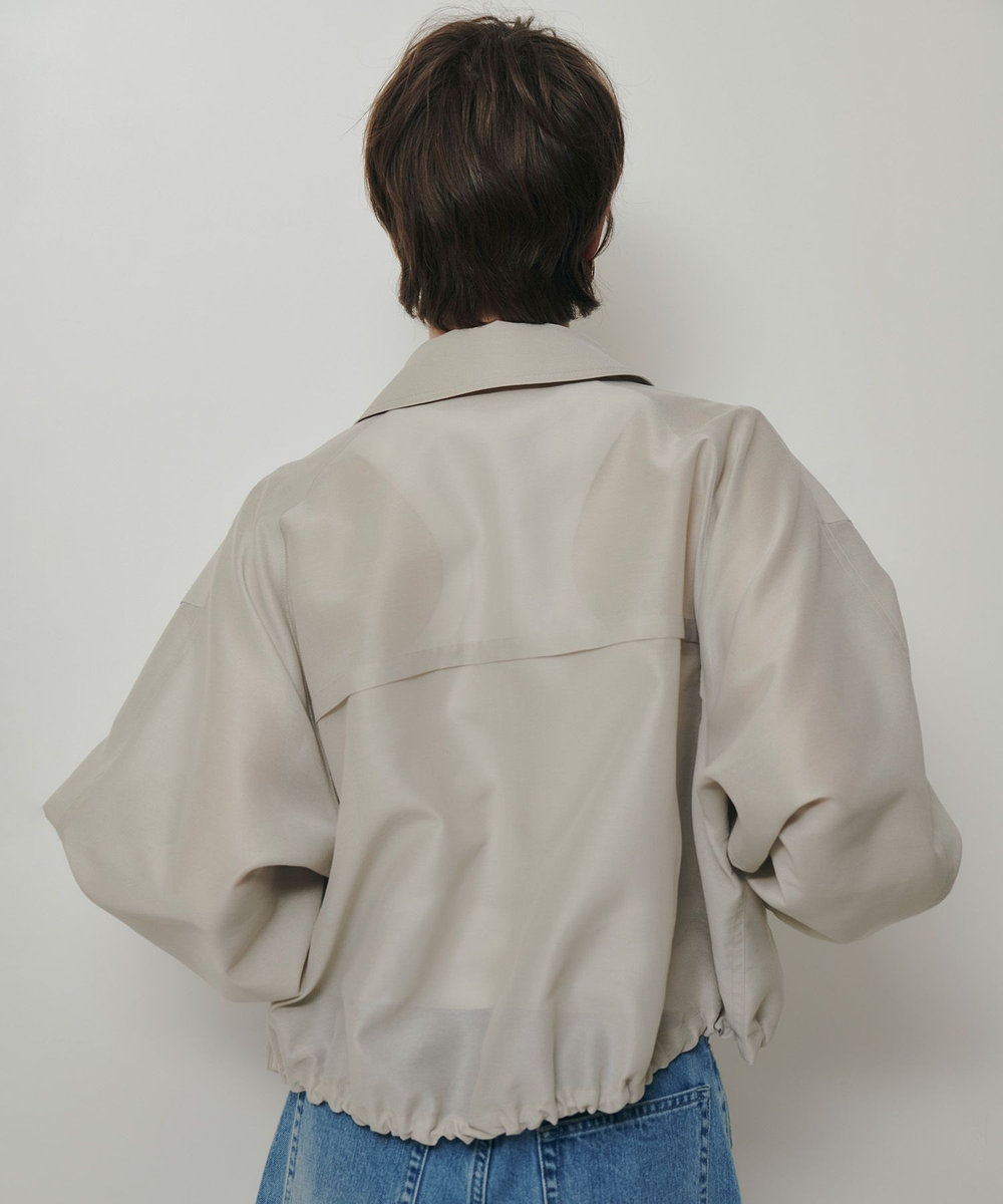 allureville オーガンジーステンカラーブルゾン ベージュ (11)