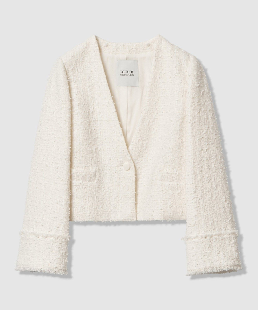 LOULOU WILLOUGHBY 【LOULOU WILLOUGHBY】ファンシーツイードセーラージャケット オフホワイト (02)