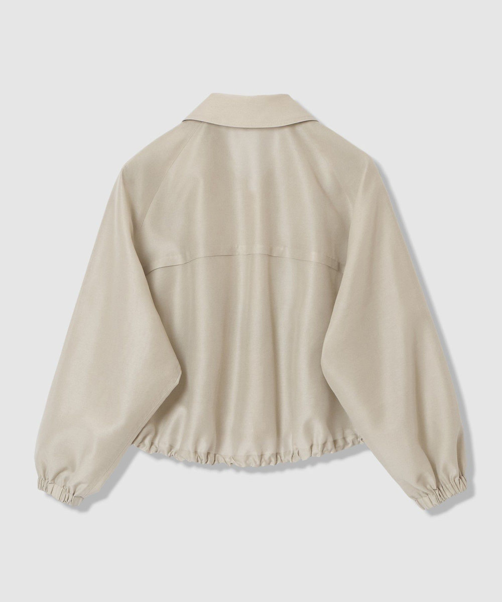 allureville オーガンジーステンカラーブルゾン ベージュ (11)