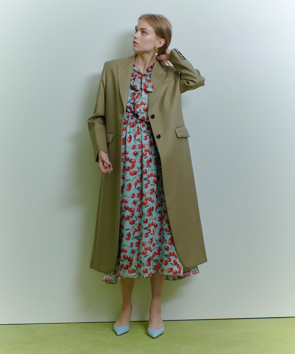 LOULOU WILLOUGHBY 【LOULOU WILLOUGHBY】ビスコースツイルチェスターコート ベージュ (11)