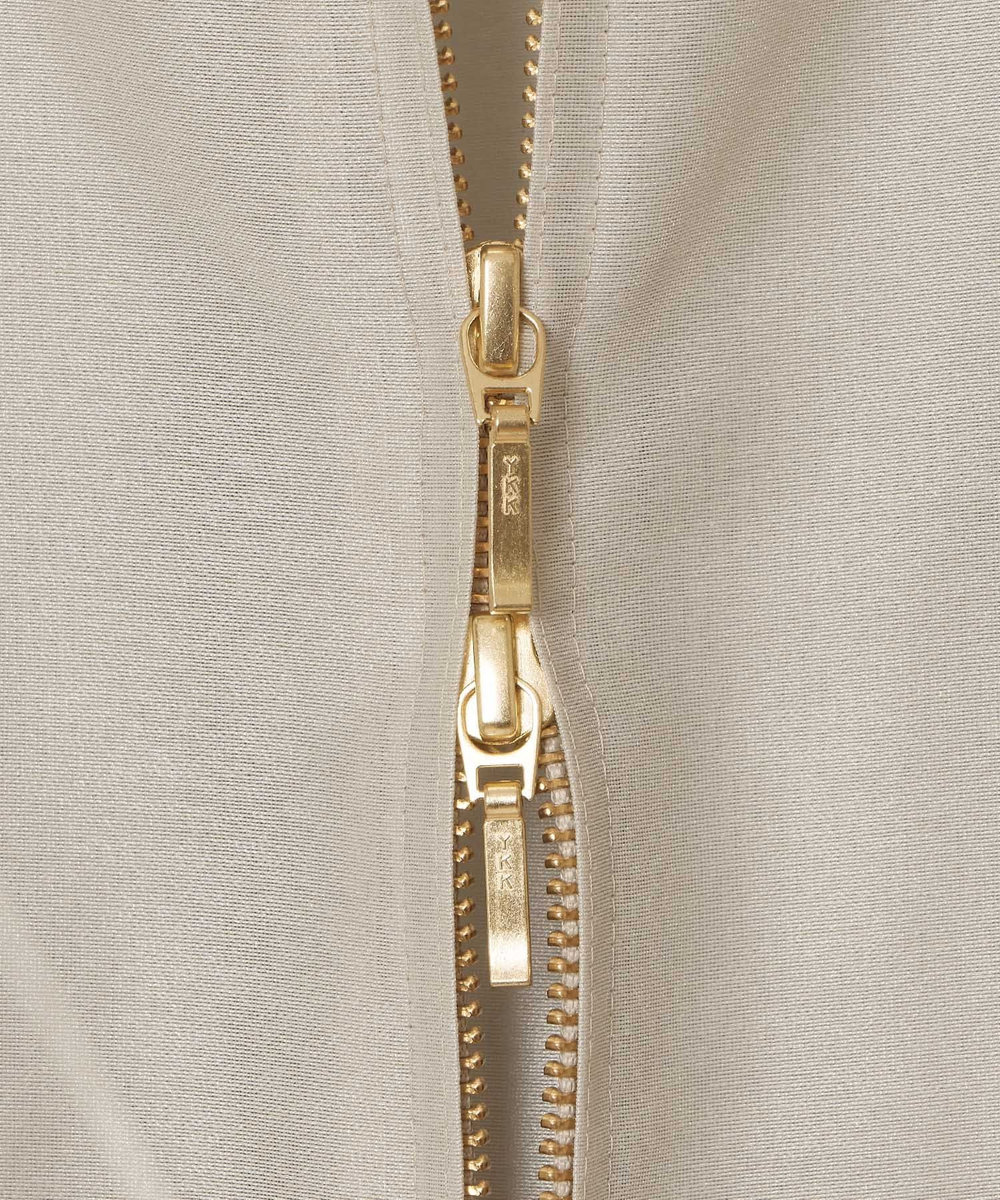 allureville オーガンジーステンカラーブルゾン ベージュ (11)