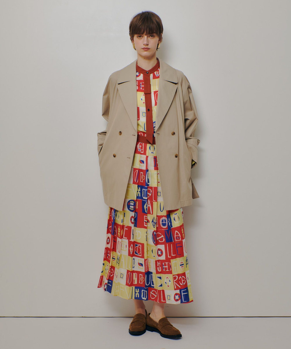 allureville オーバーサイズショートトレンチコート ベージュ (11)