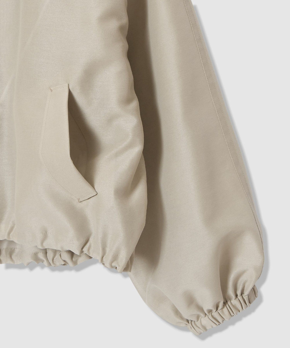 allureville オーガンジーステンカラーブルゾン ベージュ (11)