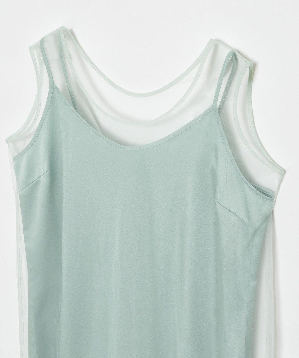 allureville チュールフリルティアードワンピース ミントグリーン (73)