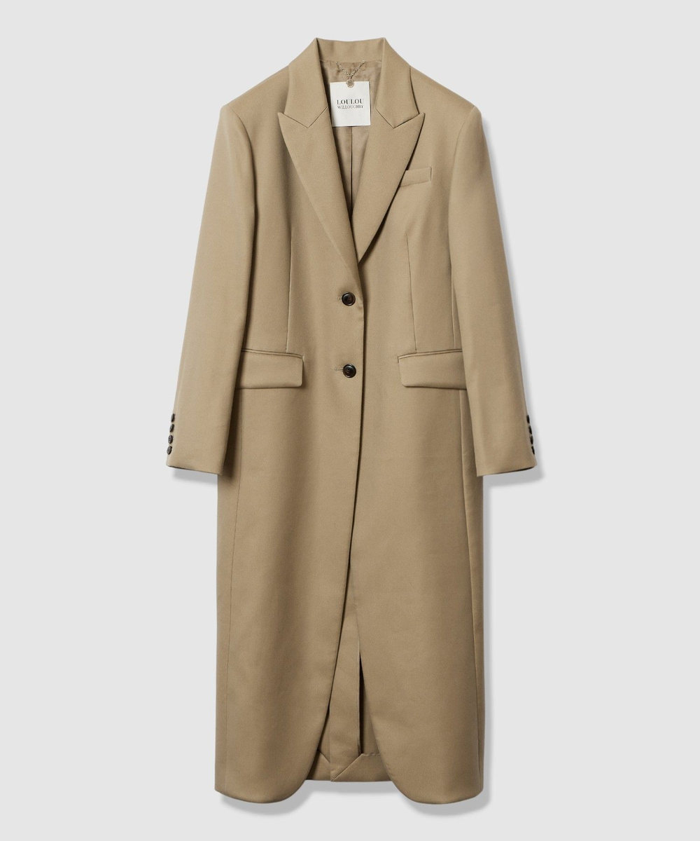 LOULOU WILLOUGHBY 【LOULOU WILLOUGHBY】ビスコースツイルチェスターコート ベージュ (11)