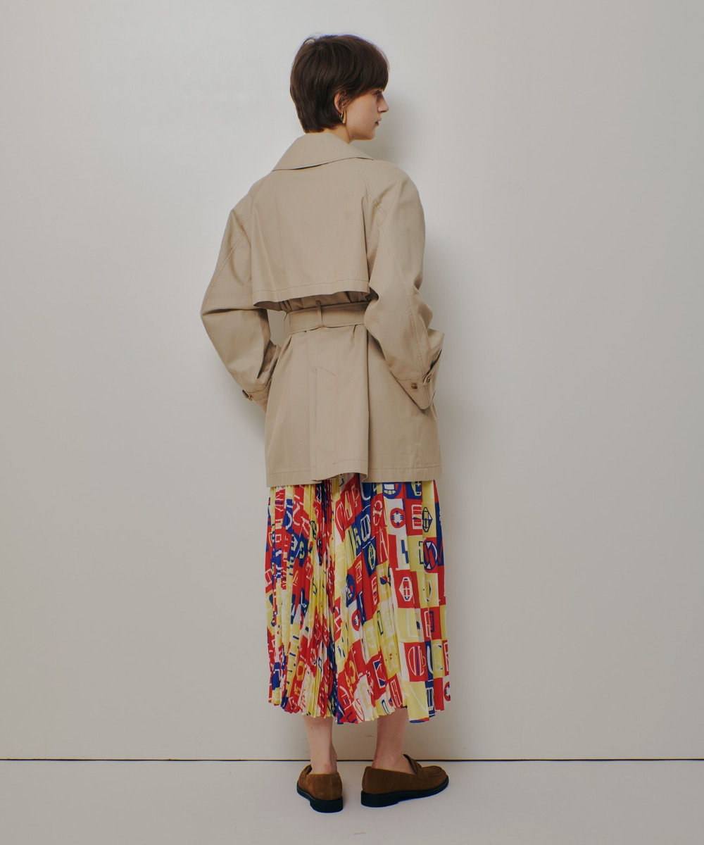 allureville オーバーサイズショートトレンチコート ベージュ (11)