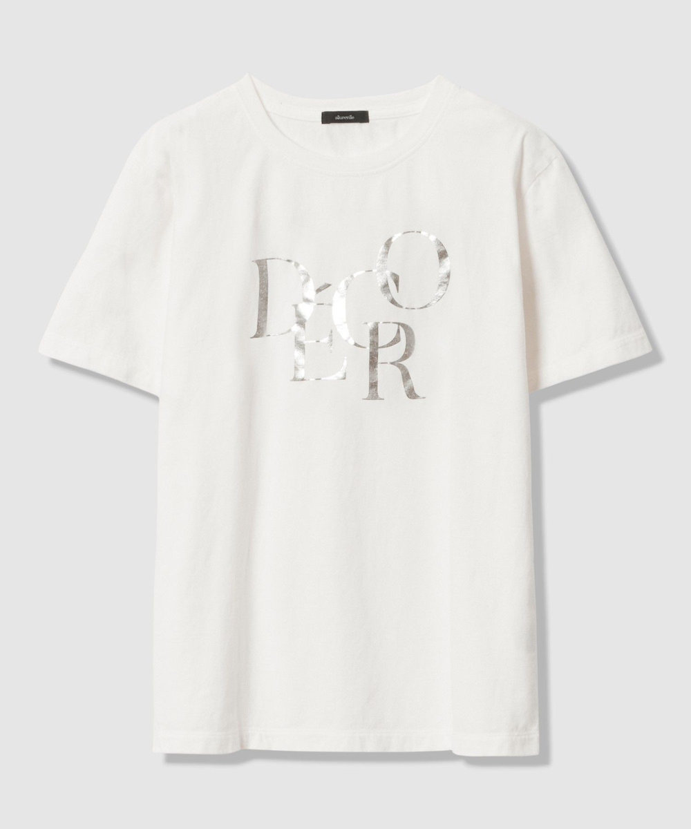allureville DECOR箔ロゴTシャツ シルバー (90)
