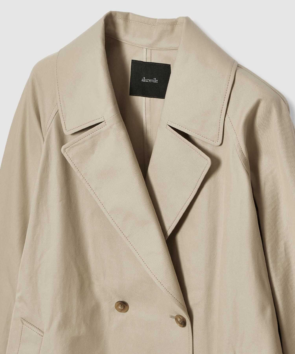 allureville オーバーサイズショートトレンチコート ベージュ (11)