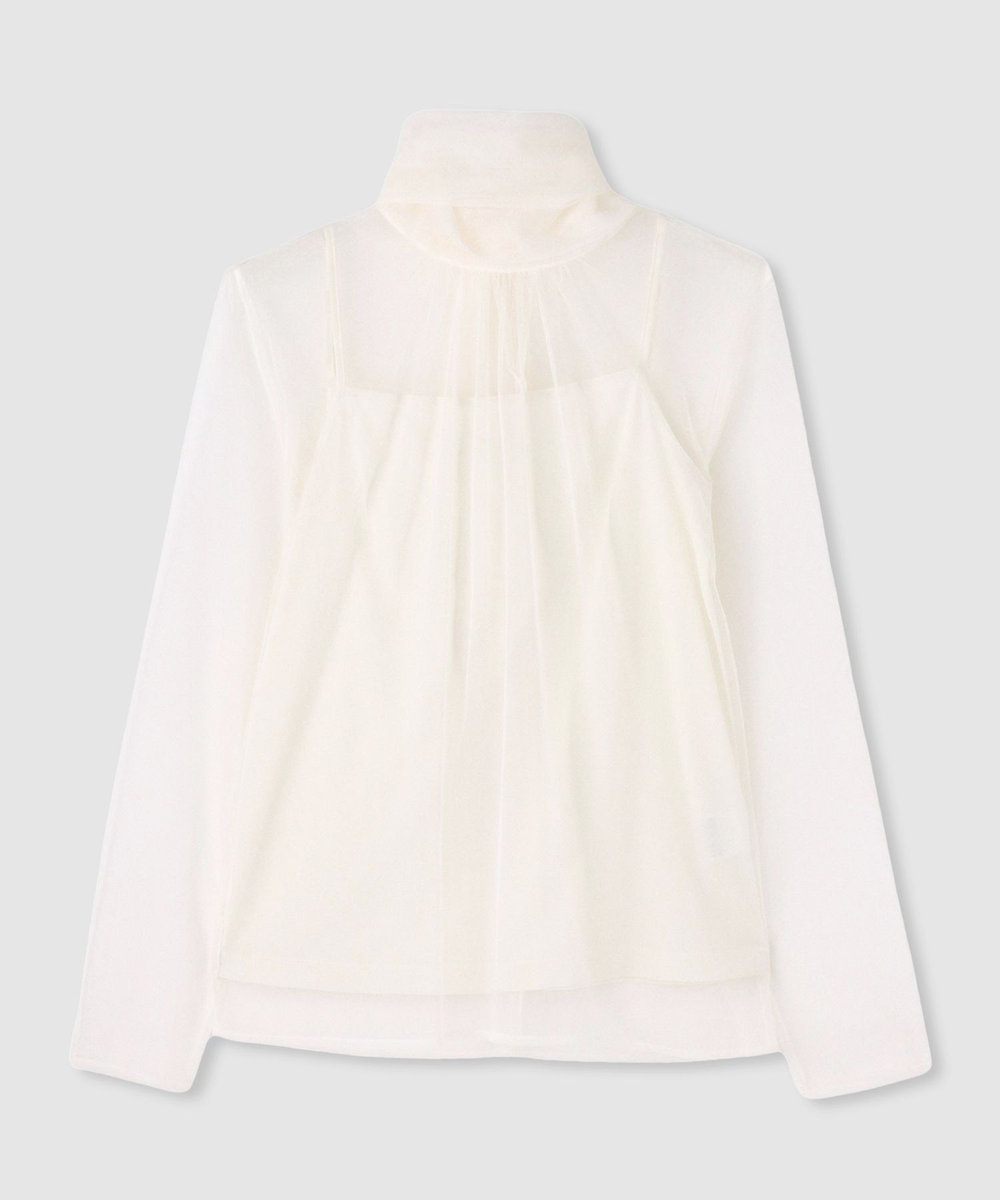 allureville チュールボウロングスリーブ プルオーバー アイボリー (04)