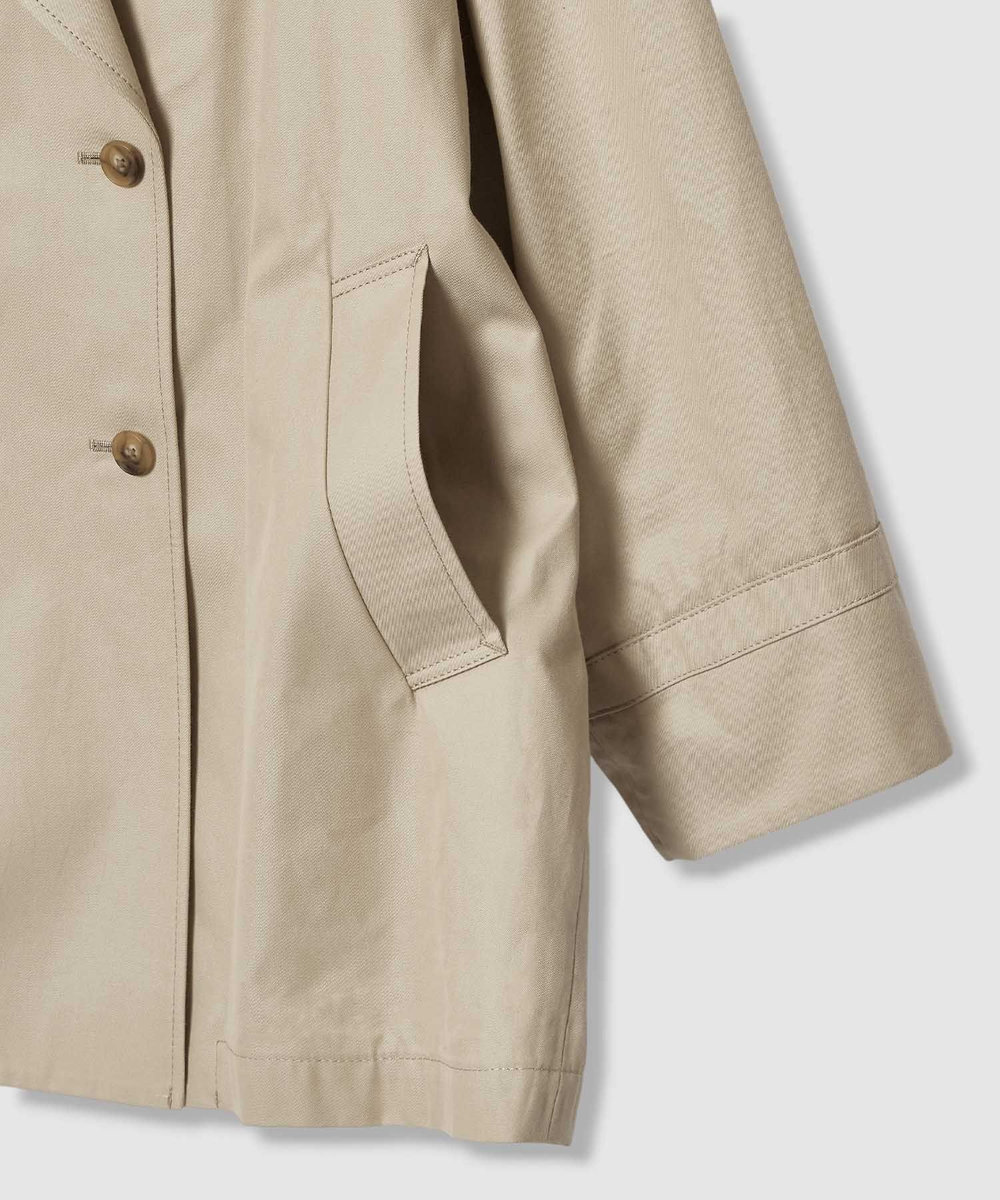 allureville オーバーサイズショートトレンチコート ベージュ (11)