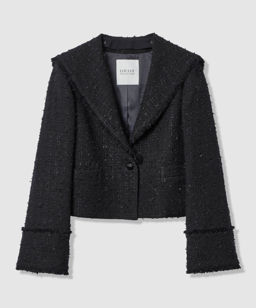LOULOU WILLOUGHBY 【LOULOU WILLOUGHBY】ファンシーツイードセーラージャケット ネイビー (65)