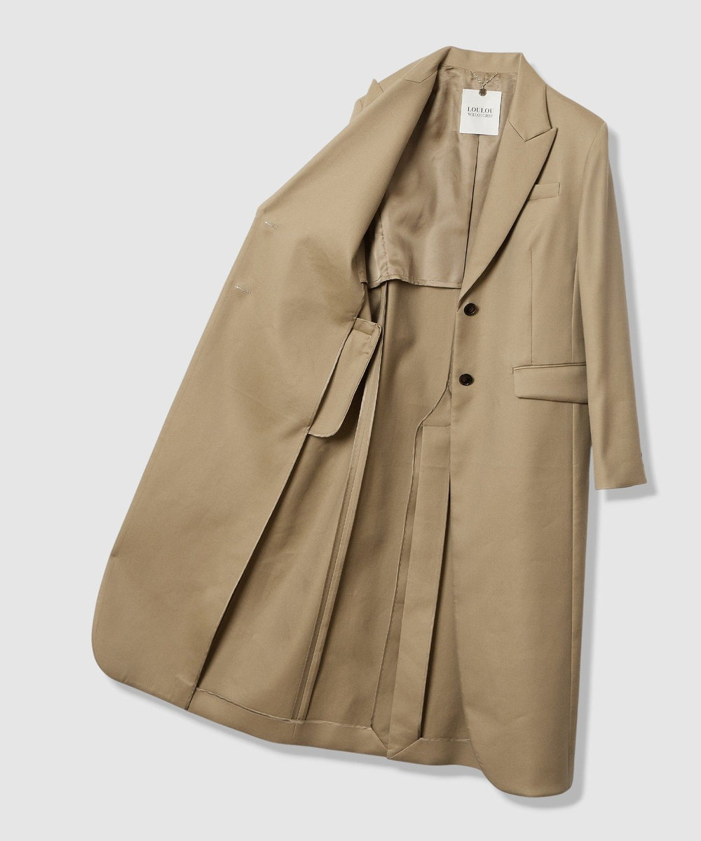 LOULOU WILLOUGHBY 【LOULOU WILLOUGHBY】ビスコースツイルチェスターコート ベージュ (11)