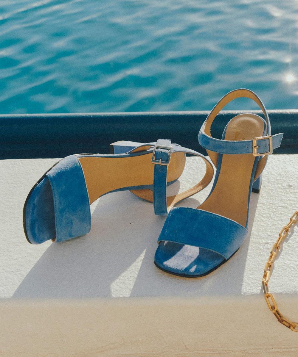 buying 【LUCA GROSSI(ルカ グロッシ)】WIDE STAP SANDAL ライトブルー (62)