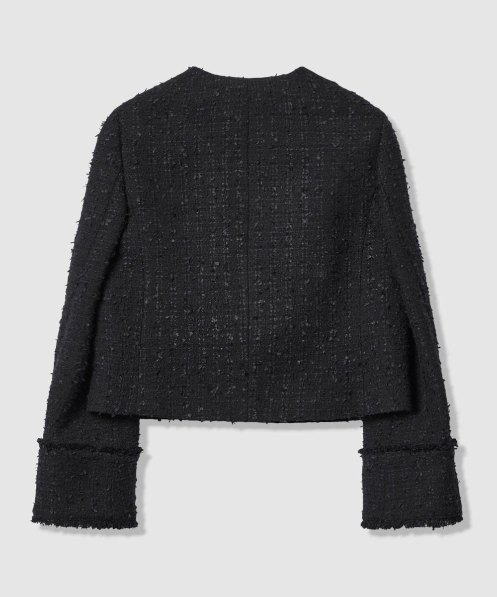 LOULOU WILLOUGHBY 【LOULOU WILLOUGHBY】ファンシーツイードセーラージャケット ネイビー (65)